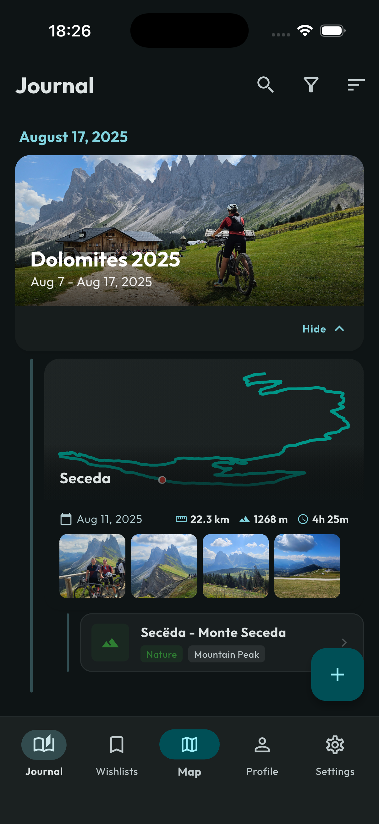 Spomyn Trip Detail View